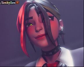 Fortnite Helsie fucks the big cock of her life and cums inside her pussy