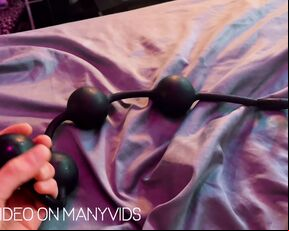 Inflatable big toy and anal beads